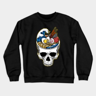 Kawaii Japanese Anime Skeleton Ramen Halloween Crewneck Sweatshirt